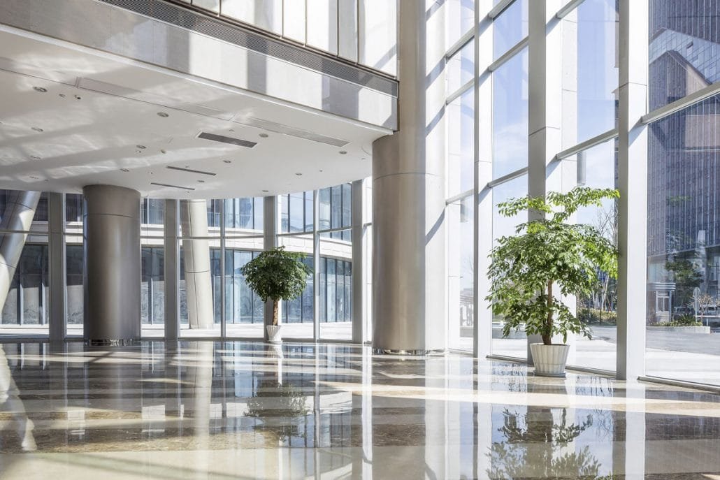 empty hall in the modern office building. empty office building