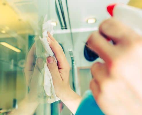 cleaning glass window