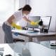 cleaning computer monitor